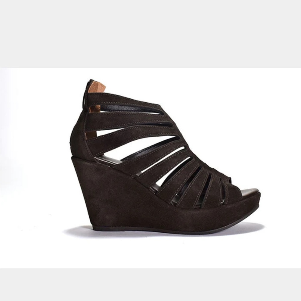 Cordani Brown Wedge Sandals with Strappy Design